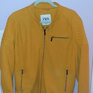 Zara yellow bomber jacket